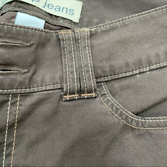 GAP Vintage Brown Stretch Cuffed Capri /Cropped Jeans - 10 Y2K - Picture 5 of 11